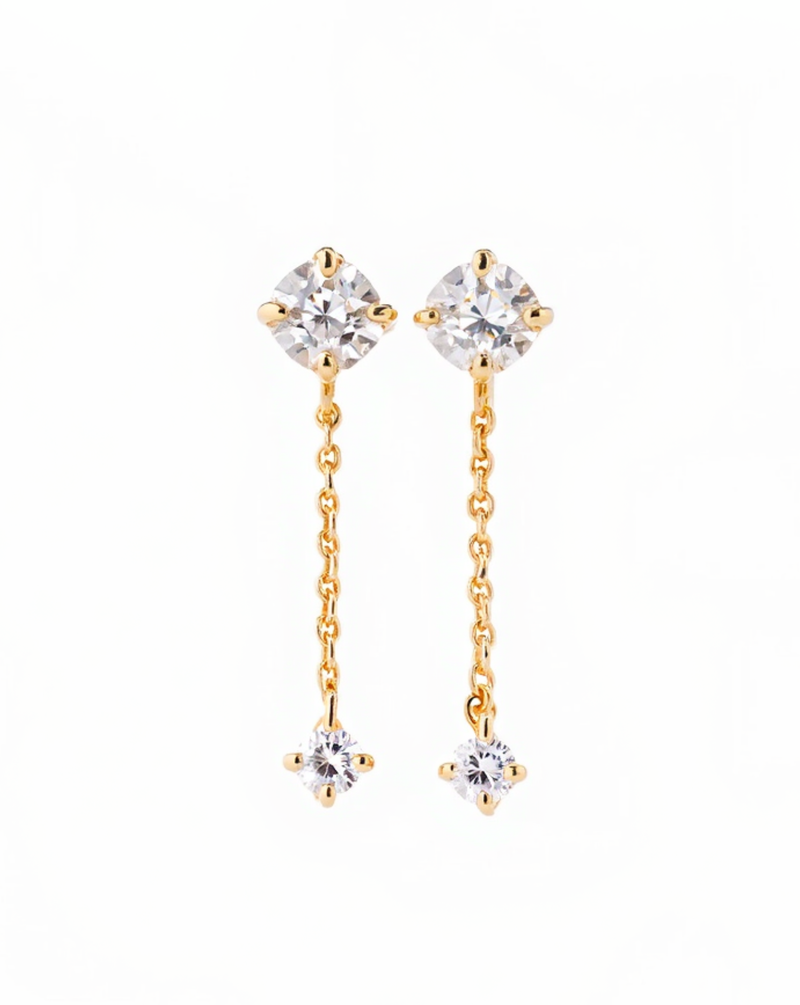 Dainty Crystal Drop Studs