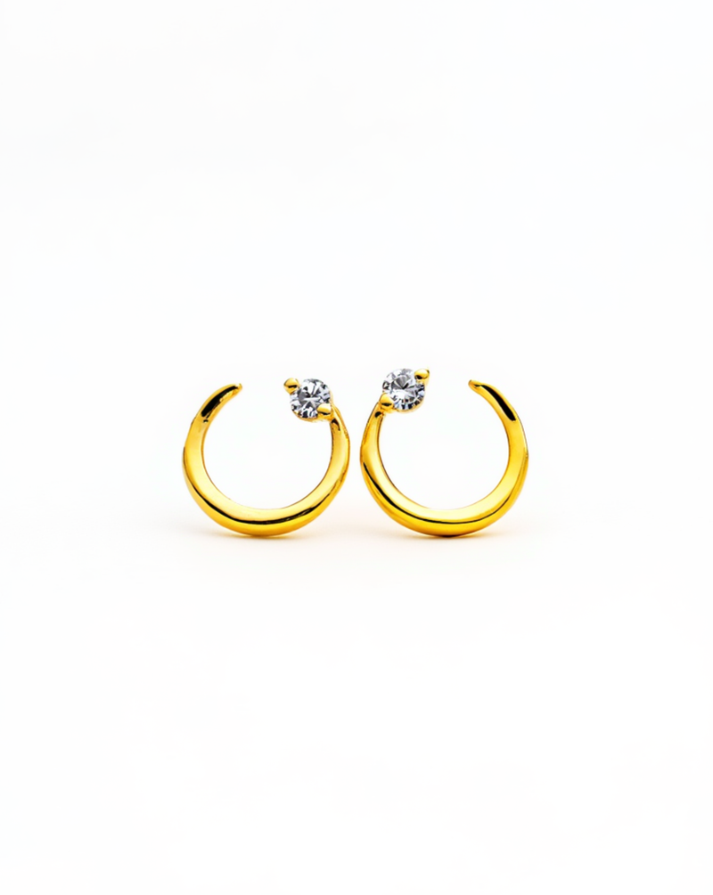 Moonstone Inset Studs