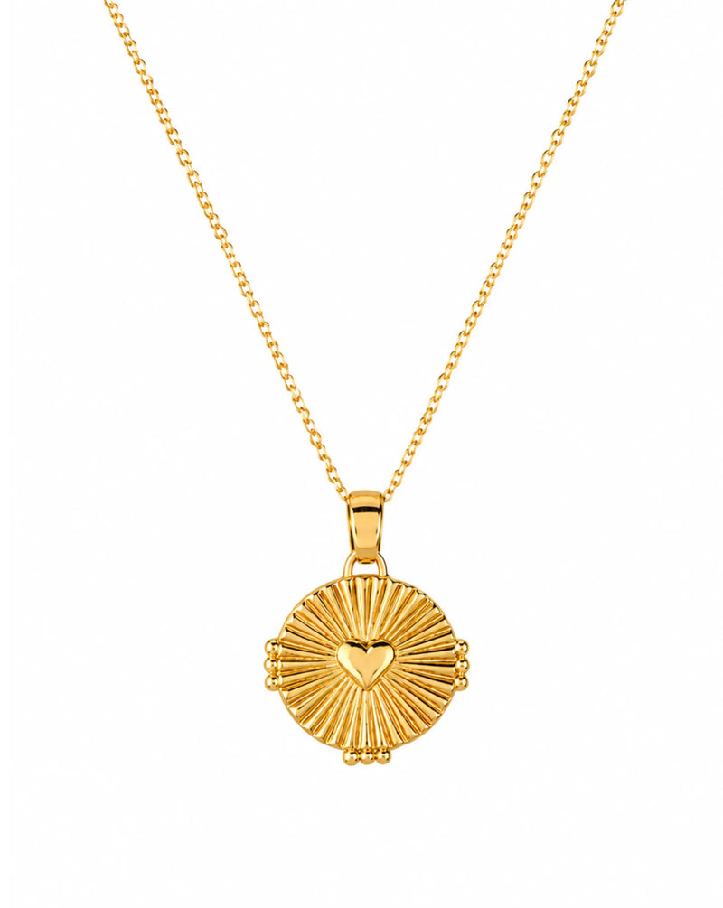 Aura Heart Medallion Necklace alt
