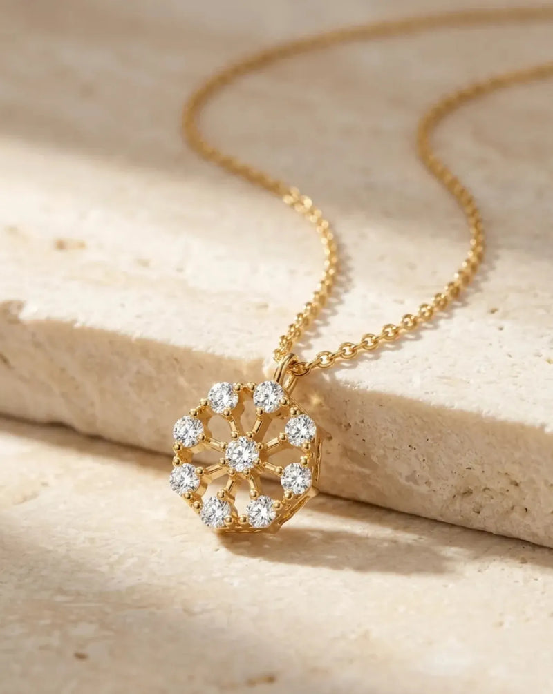 Snowfall Disc Pendant
