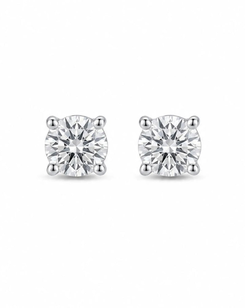 Classic Solitaire Stud Earrings hover