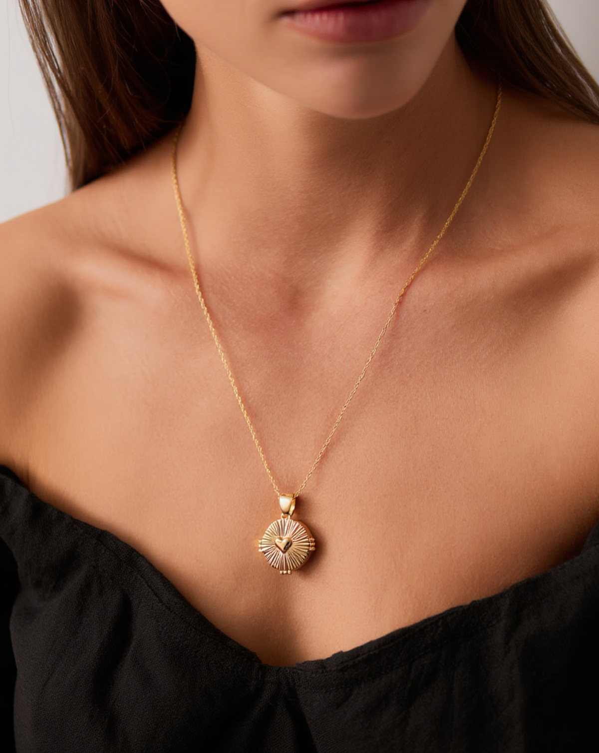 Aura Heart Medallion Necklace