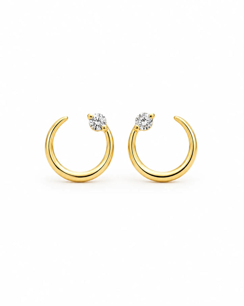 Moonstone Inset Studs