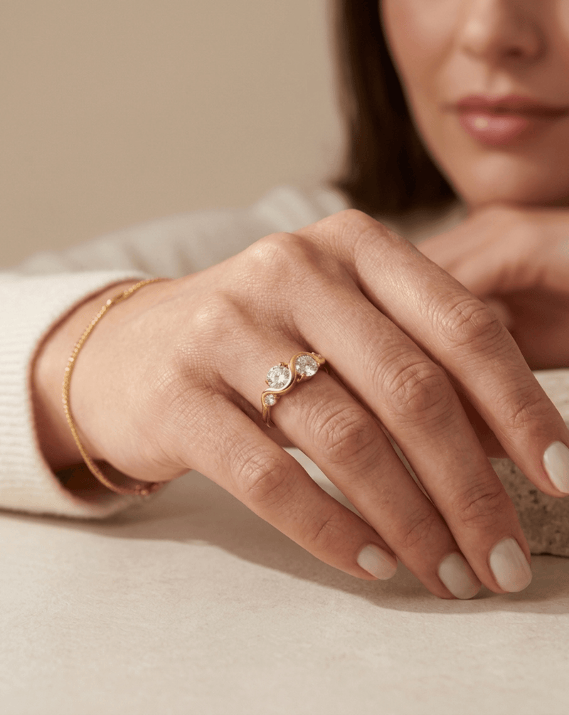 Entwined Solitaire Ring alt