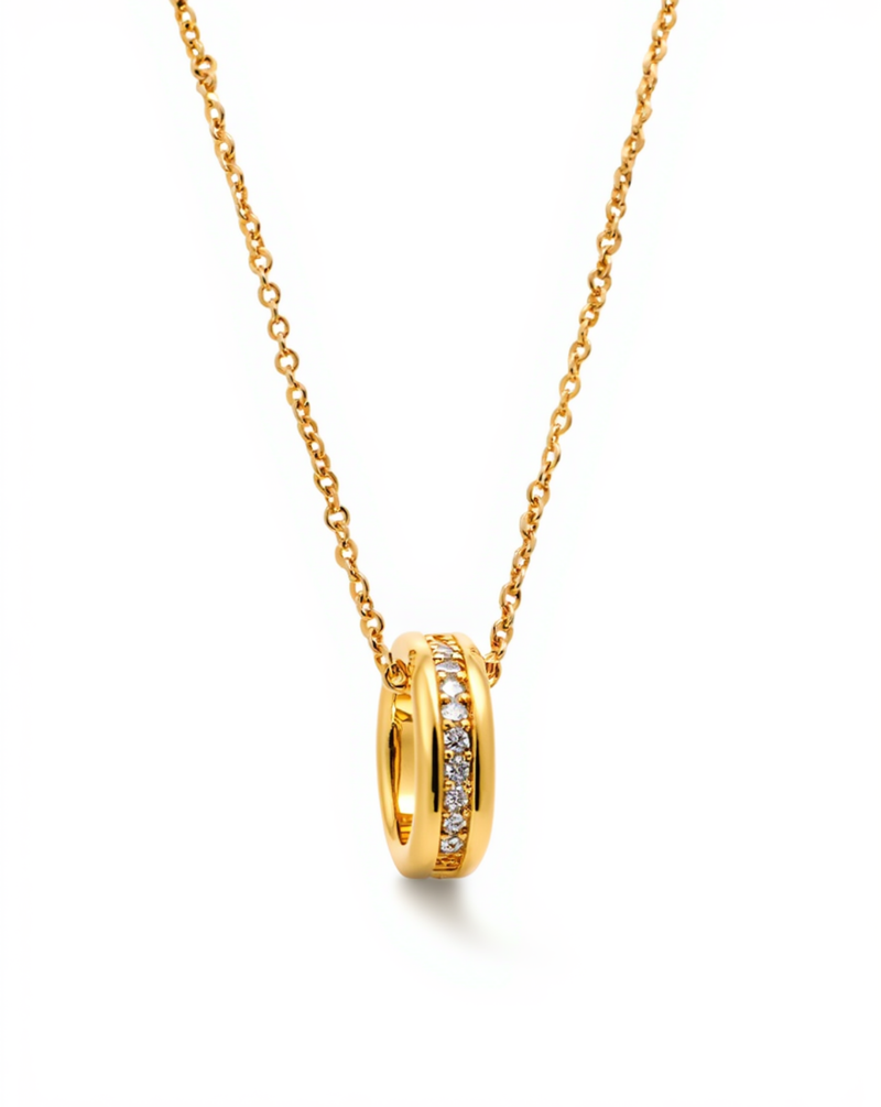Pave Ring Necklace